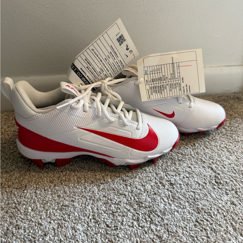 Nike Kids White and Red Sneakers